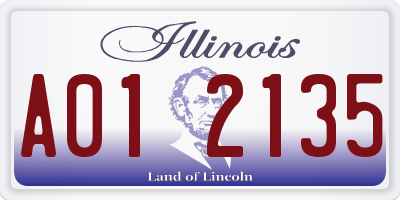 IL license plate A012135