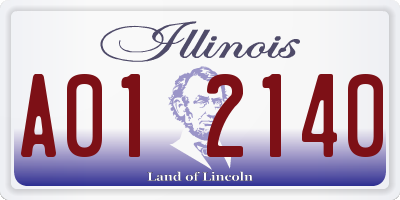 IL license plate A012140