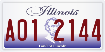 IL license plate A012144