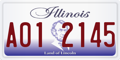 IL license plate A012145