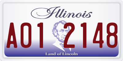 IL license plate A012148