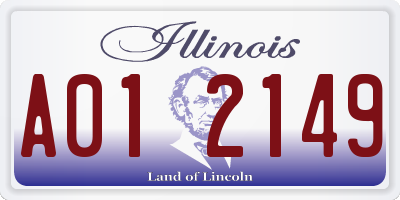 IL license plate A012149