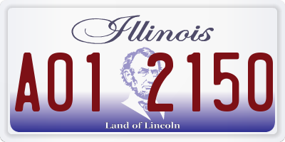 IL license plate A012150