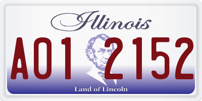 IL license plate A012152