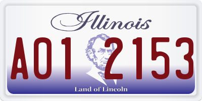 IL license plate A012153