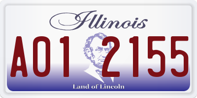 IL license plate A012155