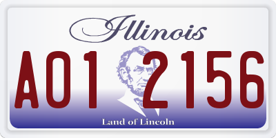 IL license plate A012156