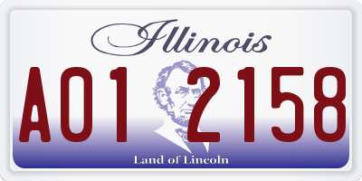 IL license plate A012158