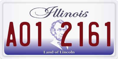 IL license plate A012161