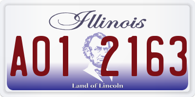IL license plate A012163