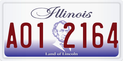 IL license plate A012164