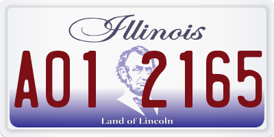 IL license plate A012165