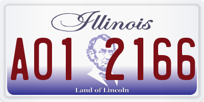 IL license plate A012166