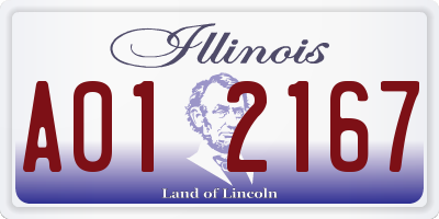 IL license plate A012167