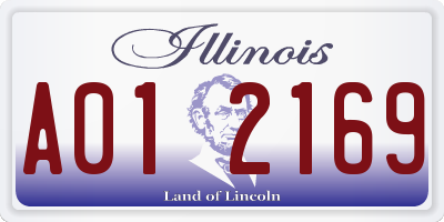 IL license plate A012169