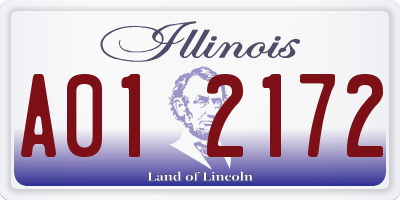 IL license plate A012172