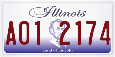 IL license plate A012174