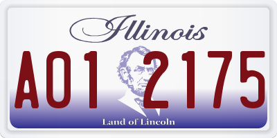 IL license plate A012175