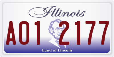 IL license plate A012177