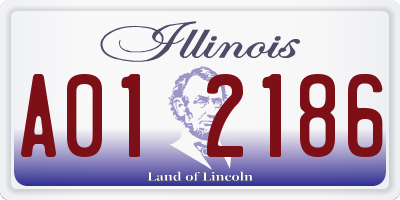 IL license plate A012186