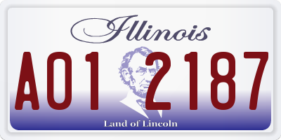 IL license plate A012187