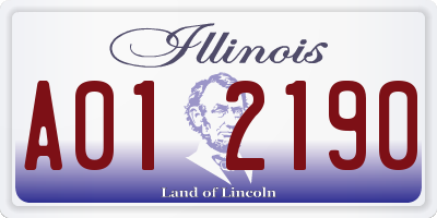 IL license plate A012190