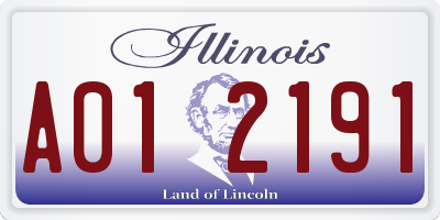 IL license plate A012191
