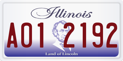 IL license plate A012192