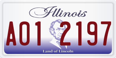 IL license plate A012197