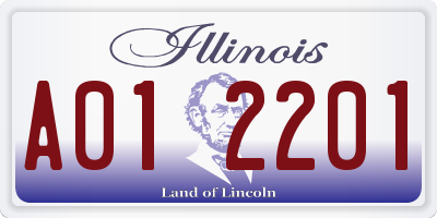 IL license plate A012201