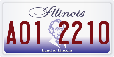 IL license plate A012210