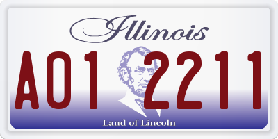 IL license plate A012211