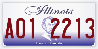 IL license plate A012213