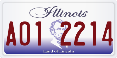 IL license plate A012214