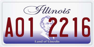 IL license plate A012216