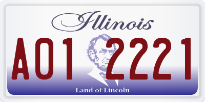 IL license plate A012221