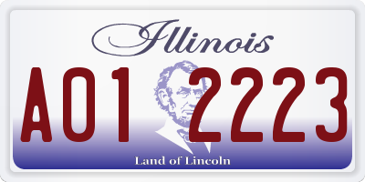 IL license plate A012223