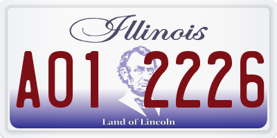 IL license plate A012226