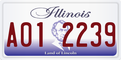 IL license plate A012239