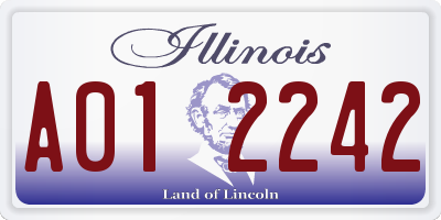 IL license plate A012242