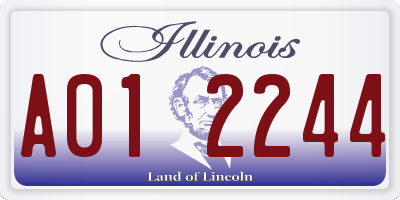 IL license plate A012244