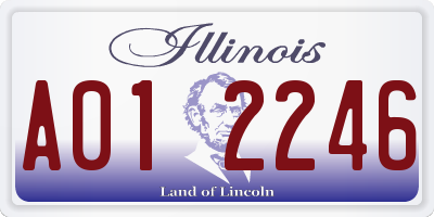 IL license plate A012246