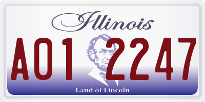 IL license plate A012247