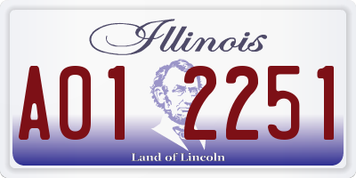 IL license plate A012251
