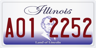 IL license plate A012252