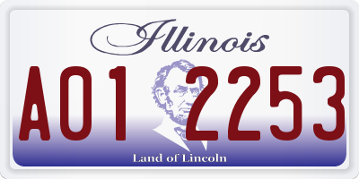 IL license plate A012253