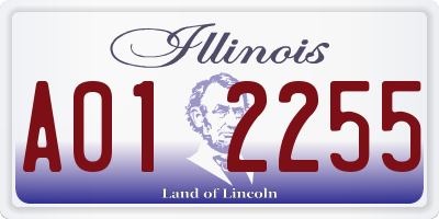 IL license plate A012255