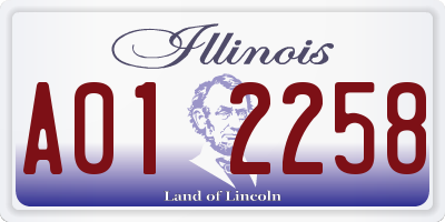 IL license plate A012258