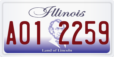 IL license plate A012259