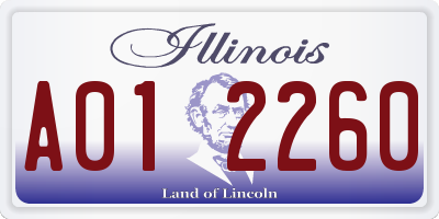 IL license plate A012260